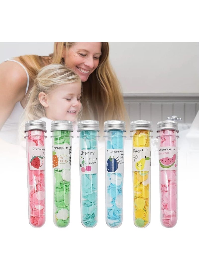 Portable rose-shaped paper strips in a plastic tube for daily handwashing, travel, school, gym, and camping. Small, lightweight, and easy to carry. 2-pack. - Image 3